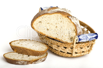 Frisches Brot im Brotkorb
