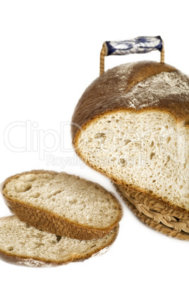 Frisches Brot im Brotkorb