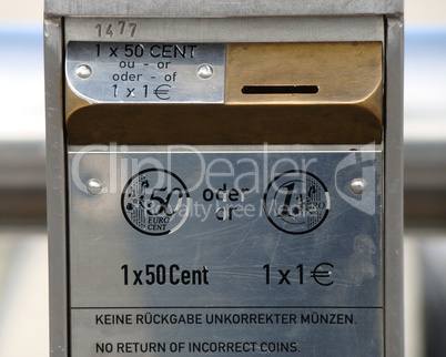 Automat für Euro und Cents