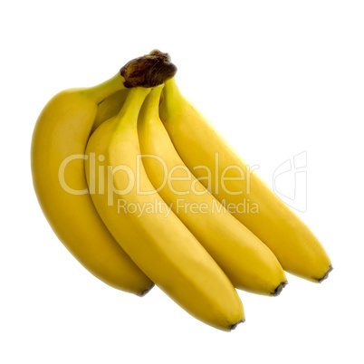 Banane auf weißem Hintergrund