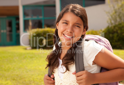 Cute Hispanic Teen Girl Student Ready for School