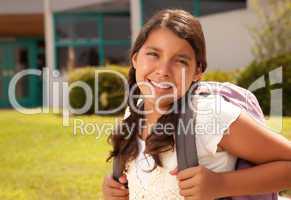 Cute Hispanic Teen Girl Student Ready for School