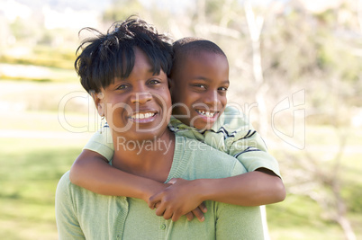 Happy Woman and Child