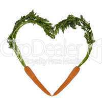 Karotten Herz - Liebe geht durch den Magen