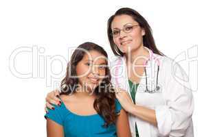 Pretty Hispanic Girl and Female Doctor