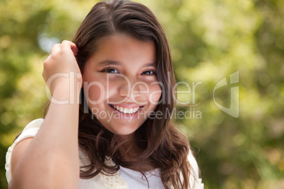 Cute Happy Girl in the Park