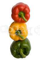 rote, grüne und gelbe Paprika