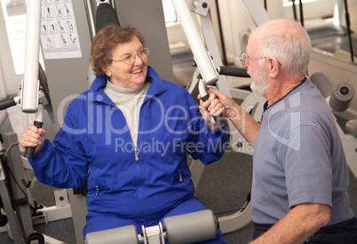 Senior Adult Couple in the Gym