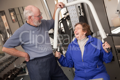 Senior Adult Couple in the Gym