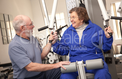 Senior Adult Couple in the Gym