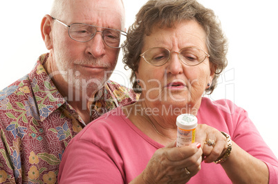 Senior Couple with Prescription Bottle