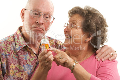 Senior Couple with Prescription Bottle