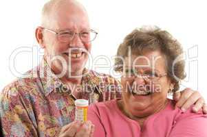 Senior Couple with Prescription Bottle