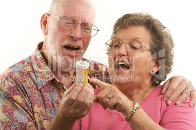 Senior Couple with Prescription Bottle