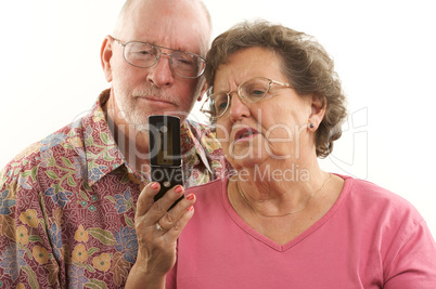 Senior Couple and Cell Phone