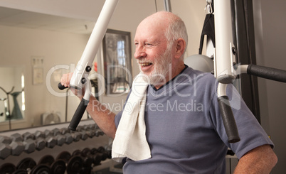 Senior Adult Man in the Gym