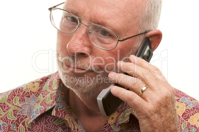 Senior Man Using Cell Phone