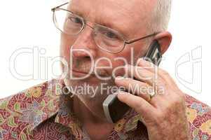Senior Man Using Cell Phone