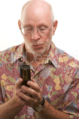 Senior Man Using Cell Phone