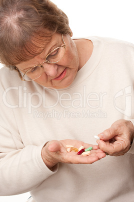 Attractive Senior Woman and Pills.
