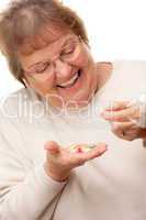 Attractive Senior Woman and Pills.