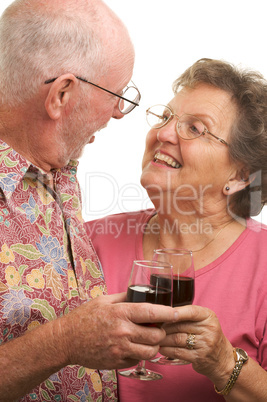 Happy Senior Couple Toasting