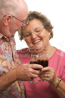 Happy Senior Couple Toasting