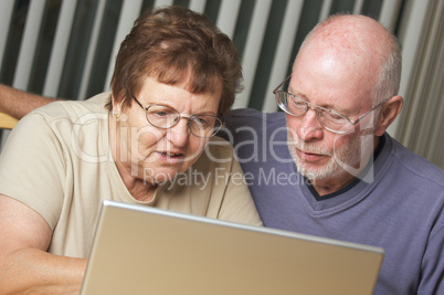 Senior Adults on Laptop Computer