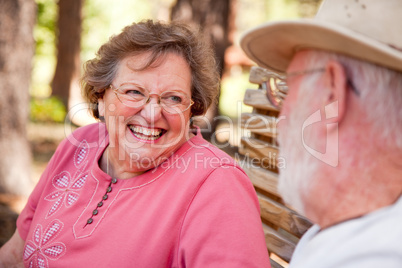 Loving Senior Couple Outdoors