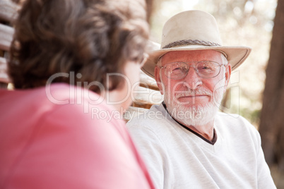 Loving Senior Couple Outdoors