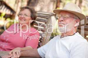 Loving Senior Couple Outdoors