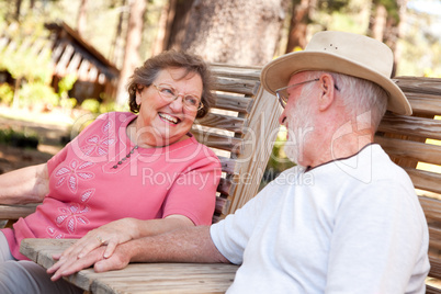 Loving Senior Couple Outdoors