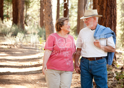 Loving Senior Couple Walking Together