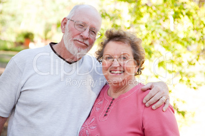 Loving Senior Couple Outdoors