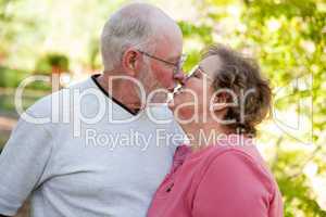 Loving Senior Couple Outdoors