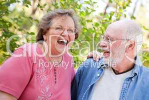 Loving Senior Couple Outdoors