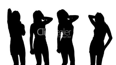 Frauen-Silhouette beim tanzen