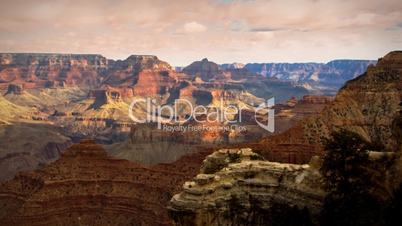 (1133) Grand Canyon Arizona Sunset Landscape Storm Clouds Timelapse