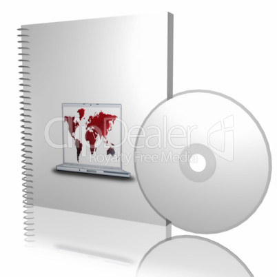 Cd DVD Hülle mit Weltkarte