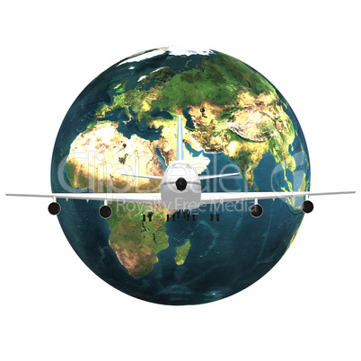 Flugzeug und Welt