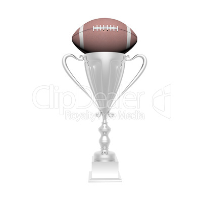 Pokal mit Football-Ball