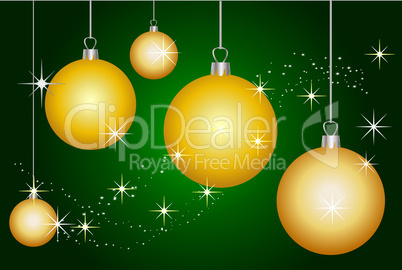 goldene christbaumkugeln