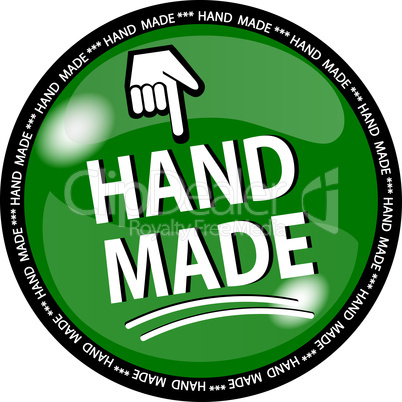 hand made button grün