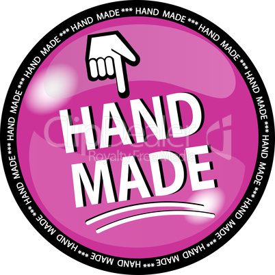 hand made button pink