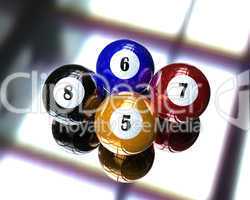 4 pool billiard ball