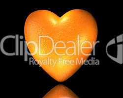 orange love heart