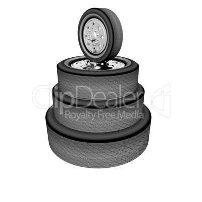 tire wheel isolated on a white