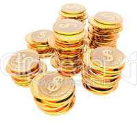 coins isolated on a white