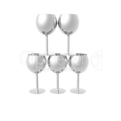 wine glass isolated on a white