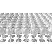 metal glass isolated on a white